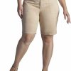 Lee Shorts | Lee Women'S Plus Size Relaxed-Fit Avey Knit-Waist Cargo Bermuda Short