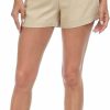 HDE Shorts | Hde High Waisted Linen Blend Pull On Summer Shorts For Women 2023 Trendy Pockets