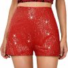 TRCKPOL Shorts | High Waisted Sequin Shorts For Women Elastic Straight Leg Sparkly Glitter Party Shorts