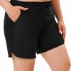 Aderea Shorts | Women'S Plus Size Swim Shorts High Waisted Bathing Suits Bottoms Long Swimsuit Tankini Trunks With Pockets