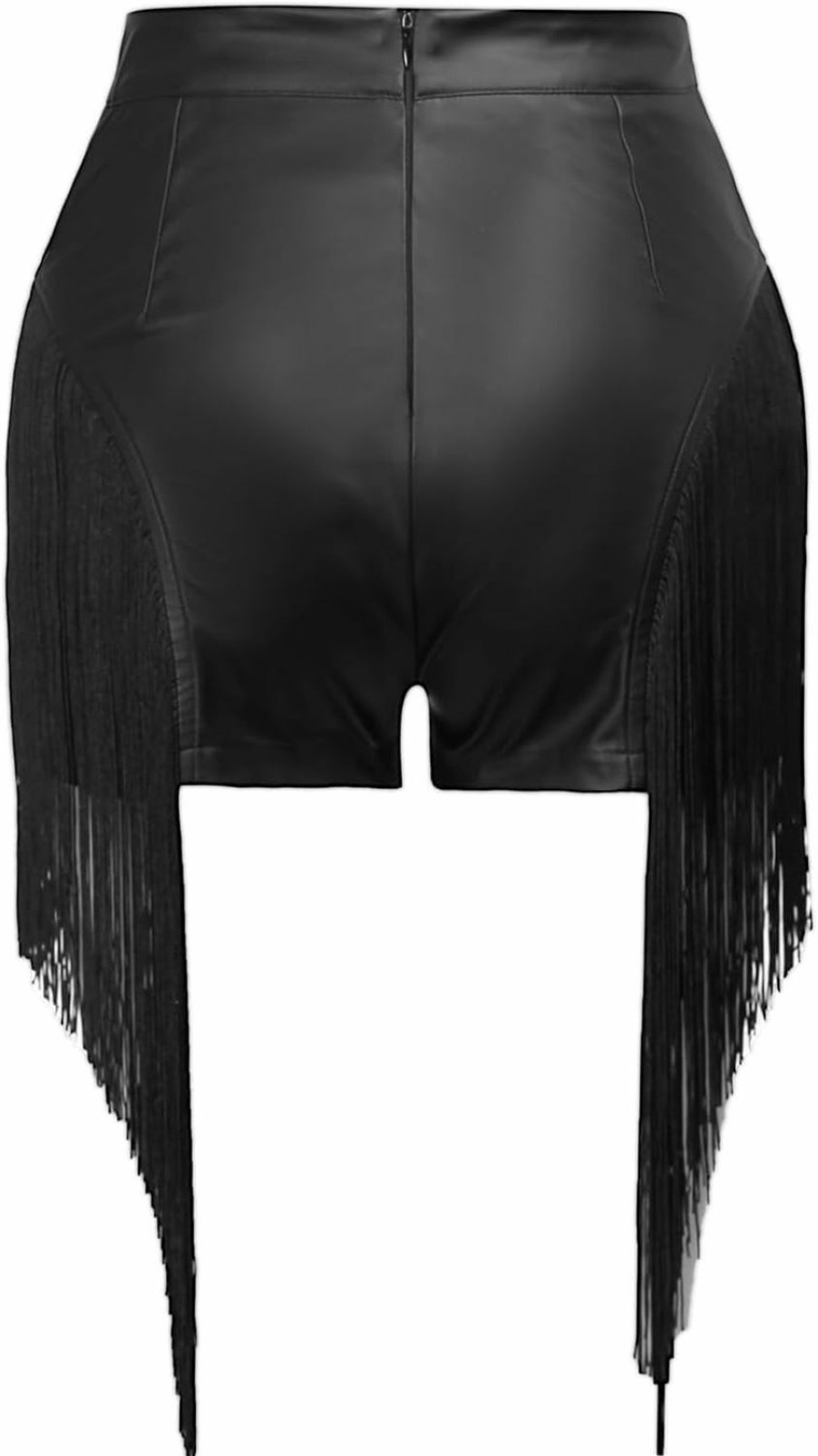 RAMISU Shorts | Ramisu Womens High Waisted Faux Leather Tassels Shorts Casual Fringe Sexy Shorts Clubwear