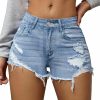 Verdusa Shorts | Verdusa Women'S Ripped Distressed Skinny Denim Shorts