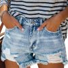 Angerella Shorts | Angerella Women'S Denim Shorts Mid Rise Ripped Jean Short