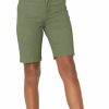 Amazon Essentials Shorts | Amazon Essentials Women'S Mid-Rise Slim-Fit 10" Inseam Bermuda Khaki Short