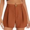 Wkior Shorts | Wkior Shorts For Women Summer Elastic High Waisted Business Casual Work Shorts With Pockets