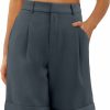 onlypuff Shorts | Onlypuff Womens Dressy Shorts Casual High Waist Wide Leg Shorts Side Pockets