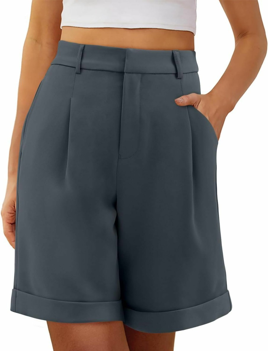 onlypuff Shorts | Onlypuff Womens Dressy Shorts Casual High Waist Wide Leg Shorts Side Pockets