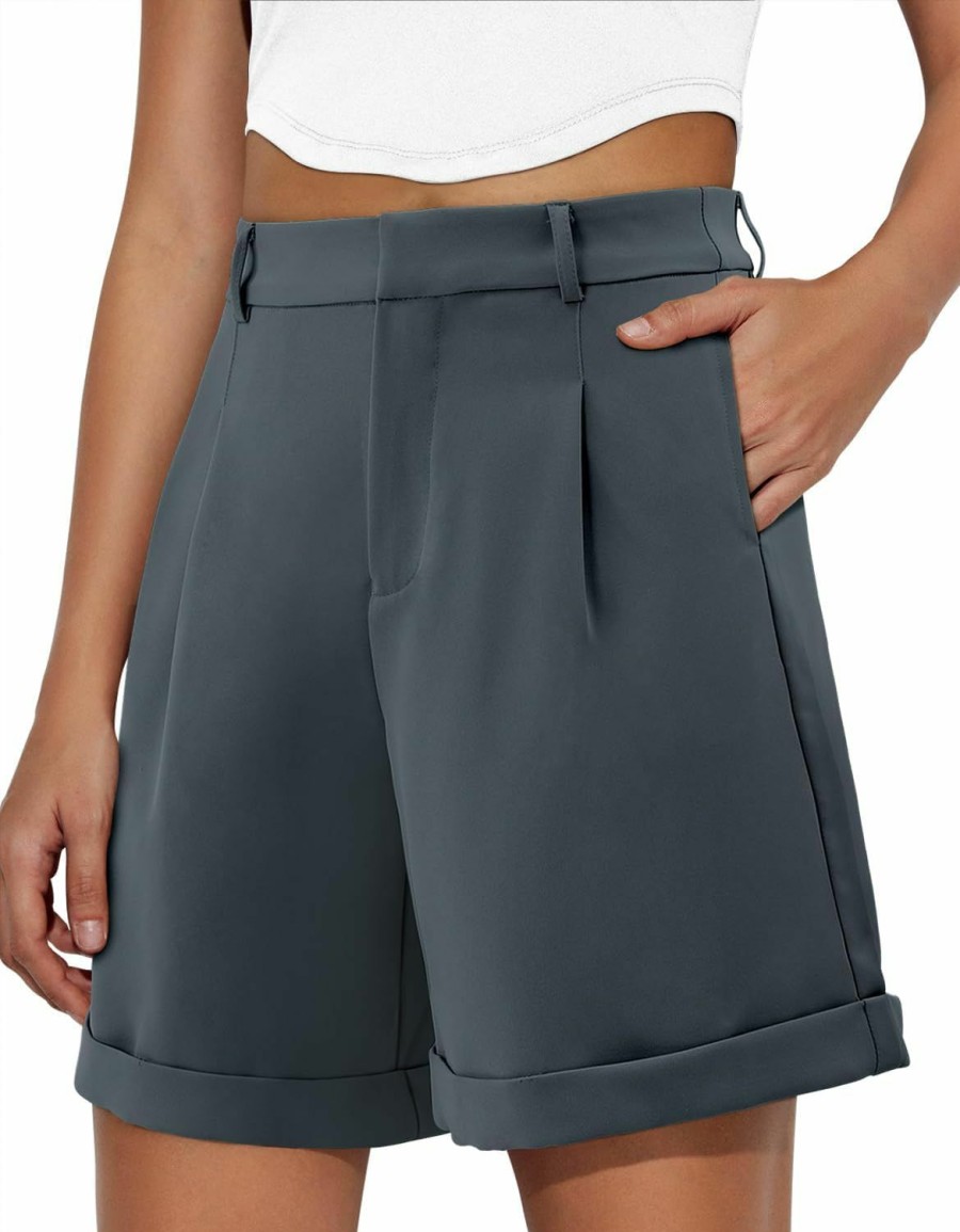 onlypuff Shorts | Onlypuff Womens Dressy Shorts Casual High Waist Wide Leg Shorts Side Pockets