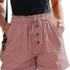 ANFTFH Shorts | Anftfh Womens Shorts Drawstring Mid-Rise Shorts Summer Casual Shorts For Women