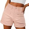 ZOLUCKY Shorts | Zolucky Women'S Casual Summer Denim Shorts Mid Waisted Stretchy Ripped Jean Shorts With Pockets