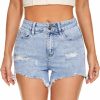 VIPONES Shorts | Vipones Women Jean Shorts High Waisted Stretchy Frayed Raw Hem Vintage Casual Denim Shorts