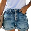 onlypuff Shorts | Onlypuff Women'S Denim Jean Short Ripped High Waist Cut Off