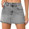 Floerns Shorts | Floerns Women'S Causal High Waist Raw Hem Pocket Denim Jean Short Skirt