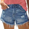 MODARANI Shorts | Modarani Women'S Cut Off Denim Jean Shorts Ripped Distressed