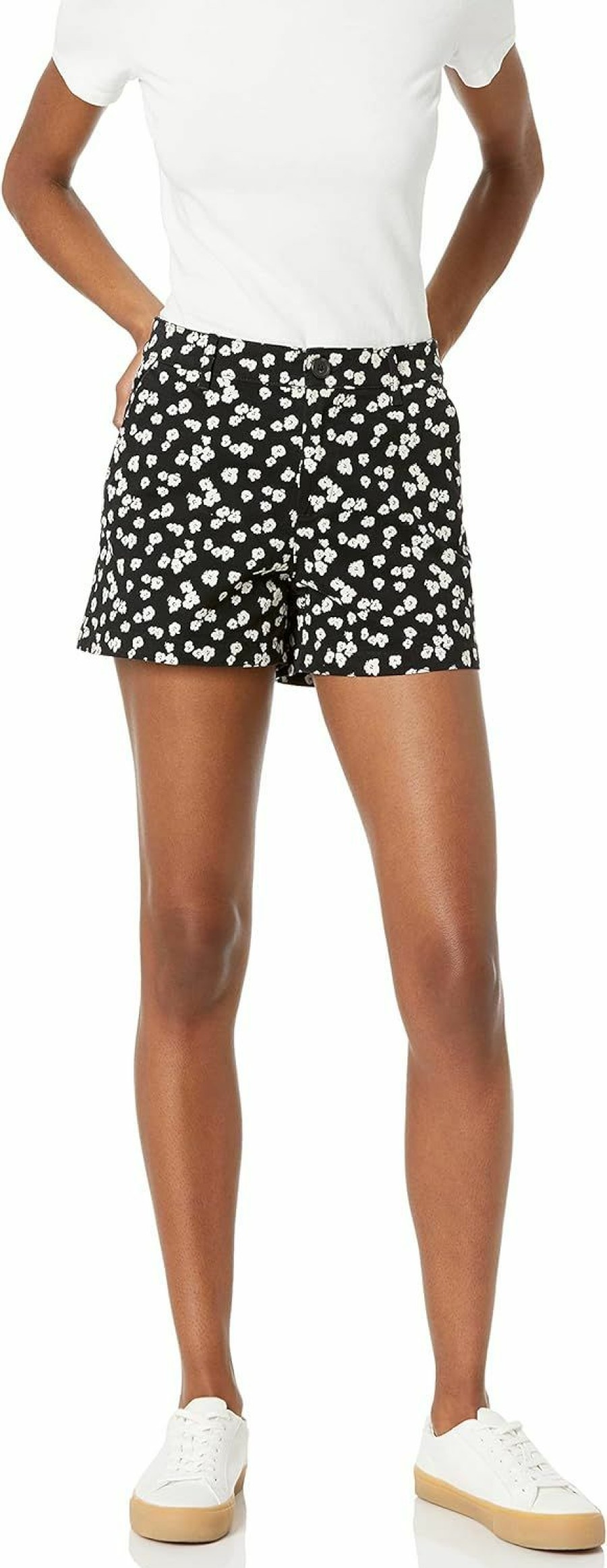 Amazon Essentials Shorts | Amazon Essentials Women'S Mid-Rise Slim-Fit 3.5 Inch Inseam Khaki Short