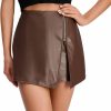 SweatyRocks Shorts | Sweatyrocks Women'S Metallic High Waist Pu Leather Shorts Wide Leg Stretchy Shorts Hot Pants