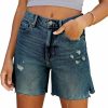 onlypuff Shorts | Onlypuff Womens Jean Shorts Cut Off Denim Shorts High Waisted Ripped Distressed Summer Shorts