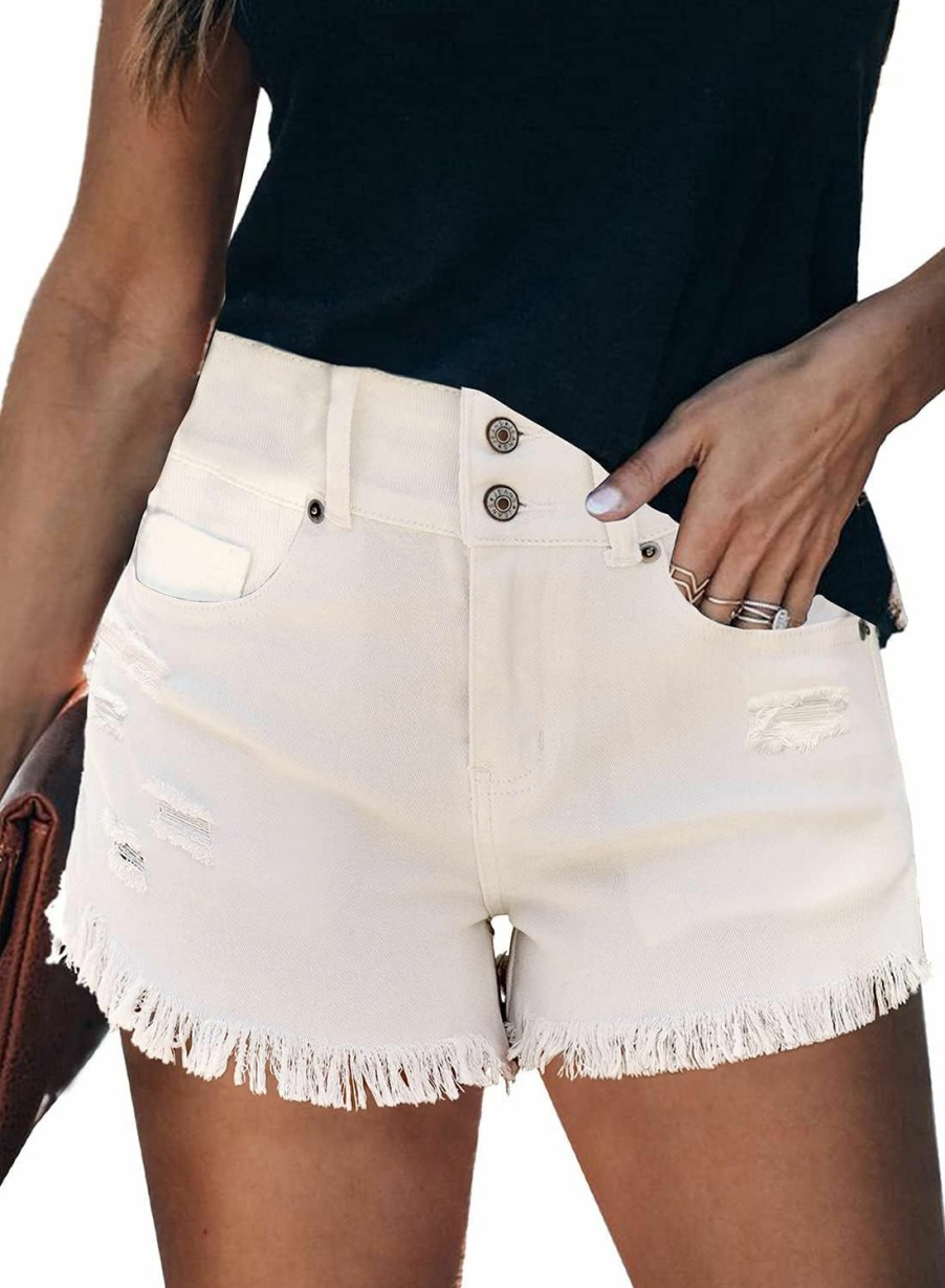 GRAPENT Shorts | Grapent Women'S High Waisted Ripped Stretchy Denim Hot Short Summer Jean Shorts