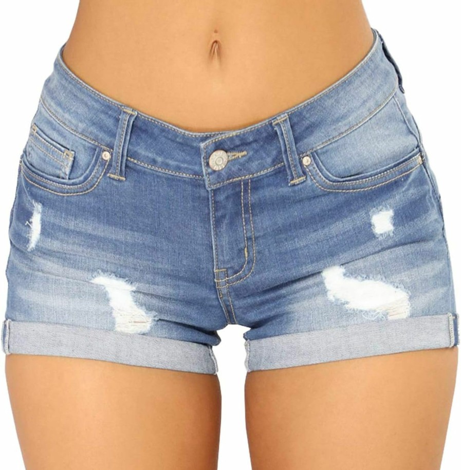 vanberfia Shorts | Vanberfia Women'S Stretchy Denim Jean Shorts With Pockets…