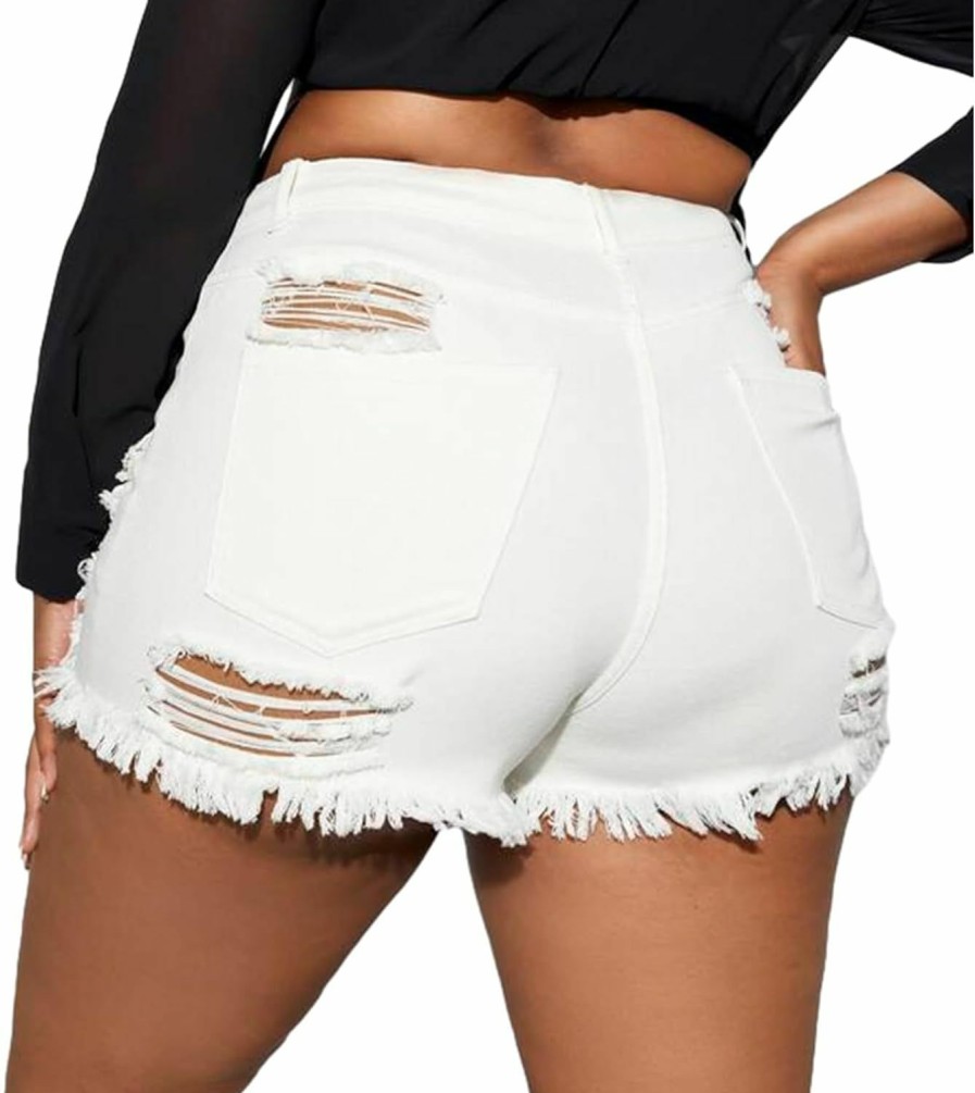 GAGELE Shorts | Plus Size Denim Shorts Women High Waisted Stretch Summer Jean Shorts