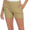 HDE Shorts | Hde Chino Shorts For Women 4" Inseam Elastic High Waisted Casual Summer Shorts