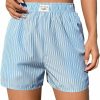 SOLY HUX Shorts | Soly Hux Women'S Striped Shorts Elastic High Waisted Straight Leg Summer Shorts