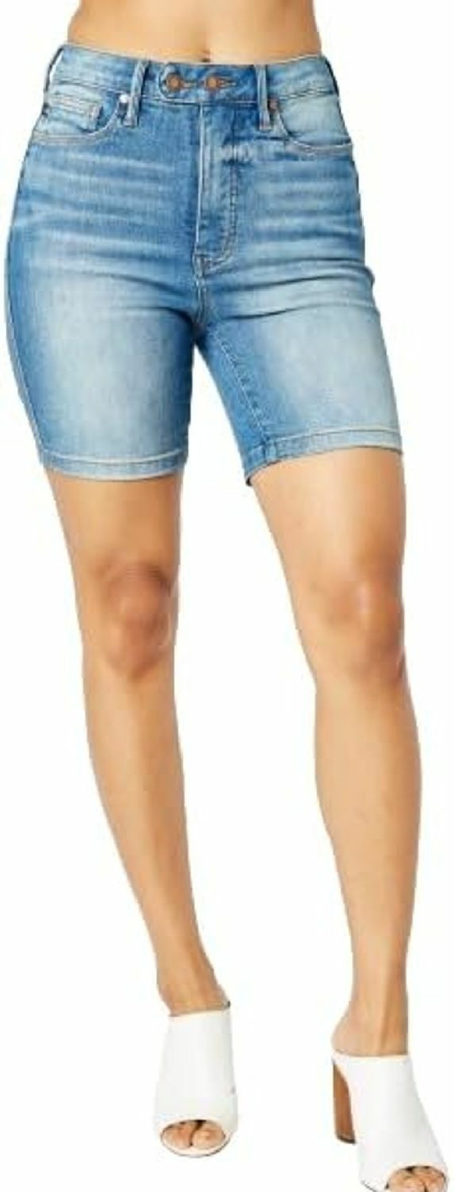 Judy Blue Shorts | Judy Blue High Waist Tummy Control Double Button Bermuda Shorts 150269