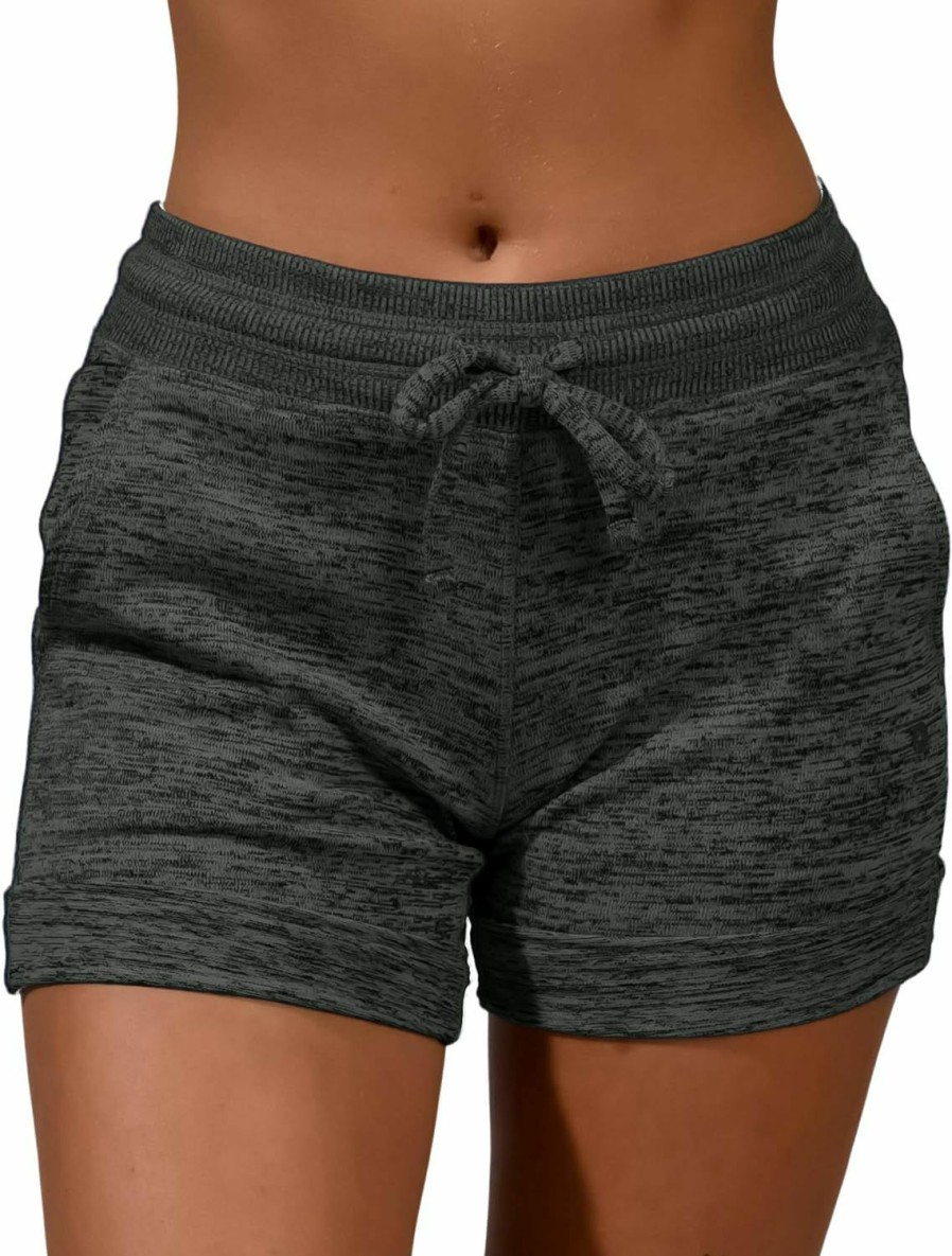 90 Degree By Reflex Shorts | 90 Degree By Reflex Soft Comfy Activewear Lounge Shorts With Pockets And Drawstring For Women