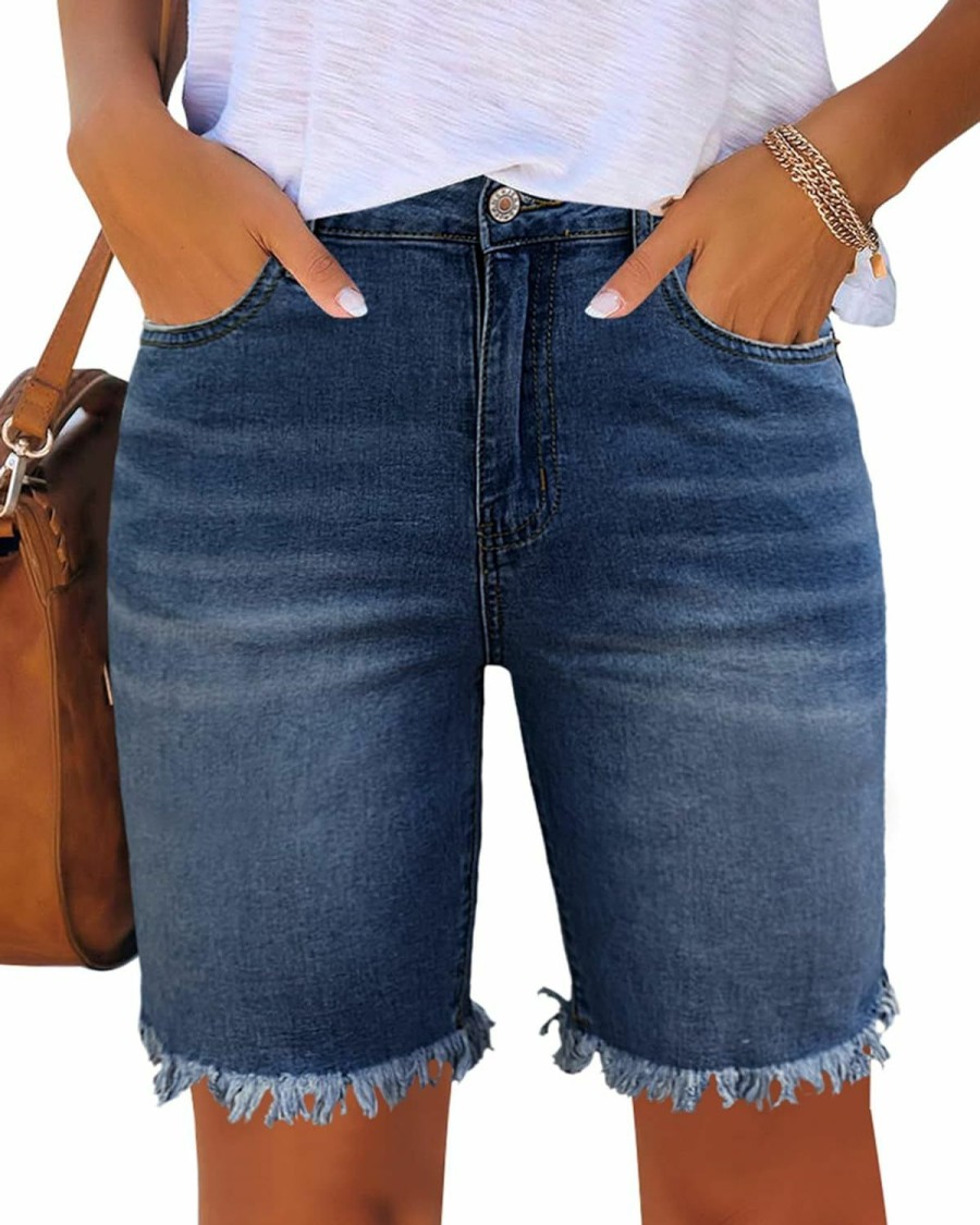 Utyful Shorts | Utyful Women Summer Frayed Ripped Bermuda Shorts Distressed Denim Jeans Short