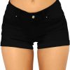 Govc Shorts | Govc Women Casual Summer Mid Waist Stretchy Denim Jean Shorts Junior Short Jeans