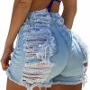 GOBLES Shorts | Gobles Women'S Sexy Summer Mid Waist Ripped Jean Shorts Frayed Hem Denim Shorts