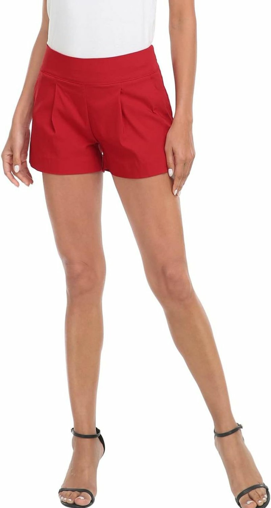 HDE Shorts | Hde Women'S Dress Shorts 3" Inseam Elastic High Waisted Dressy Summer Shorts