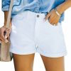 Magritta Shorts | Magritta Denim Shorts For Women Mid Waisted Folded Hem Ripped Jean Shorts