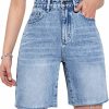 MakeMeChic Shorts | Makemechic Women'S Jean Shorts Casual High Waisted Long Denim Shorts