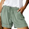 Acelitt Shorts | Acelitt Women Comfy Drawstring Casual Elastic Waist Pocketed Shorts,S-3Xl