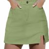 luvamia Shorts | Luvamia Skorts Skirts For Women Denim Mini Skirt Side Slit With High Waisted Jean Shorts Stretchy