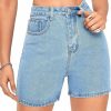 SweatyRocks Shorts | Sweatyrocks Women'S High Waist Straight Leg Denim Shorts Solid Jean Shorts Summer Hot Pants With Pockets