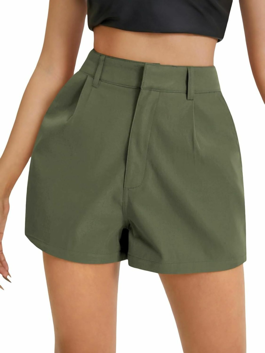 Floerns Shorts | Floerns Women'S Casual Solid High Waist Wide Leg Shorts With Pocket