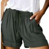 Wielsscca Shorts | Womens Drawstring Shorts Summer Elastic Waist Casual Lightweight With Pockets