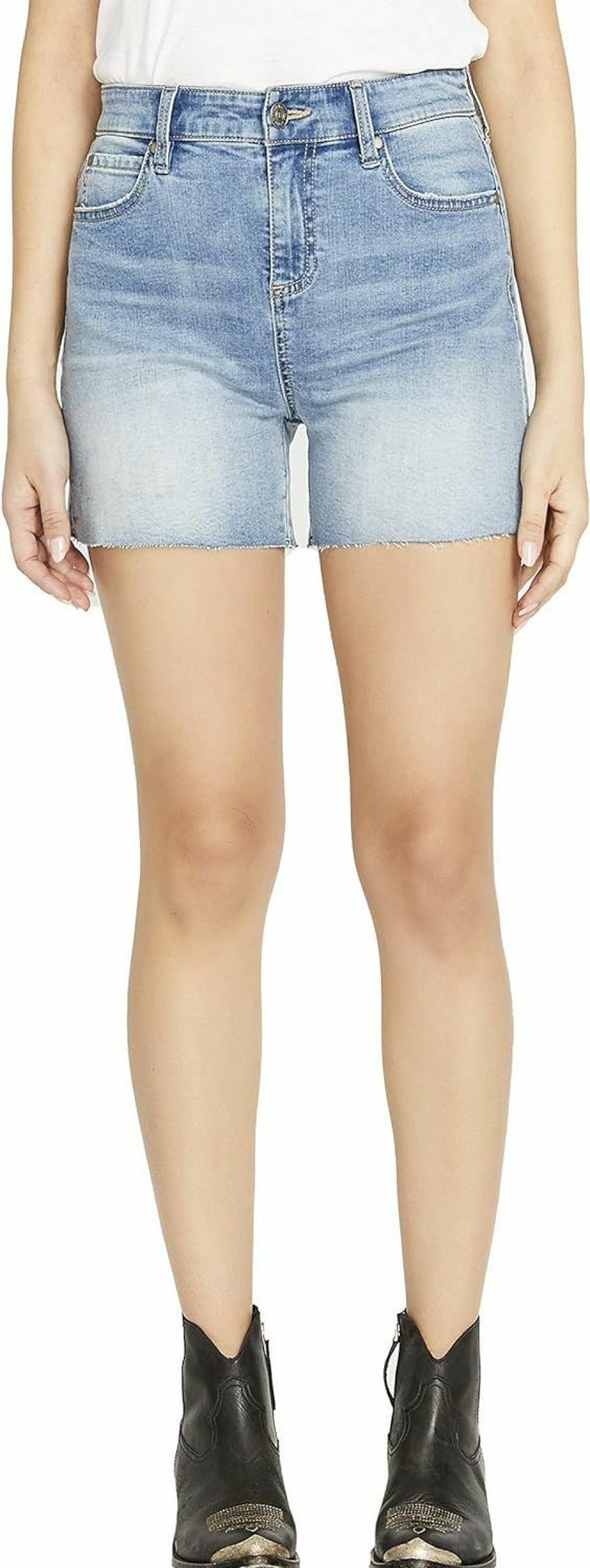 Buffalo David Bitton Shorts | Buffalo David Bitton Women'S Sanna Mid Rise Short