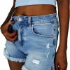 FEELNINE Shorts | Jean Shorts Women High Waisted Ripped Frayed Raw Hem Summer Denim Shorts